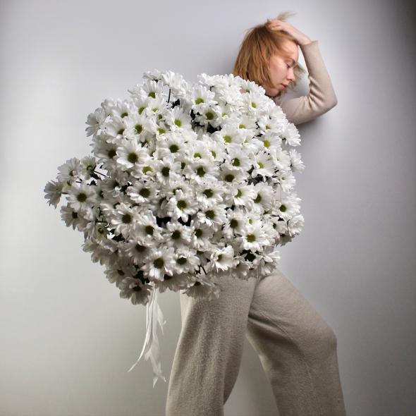 Хризантема кустовая (белая)